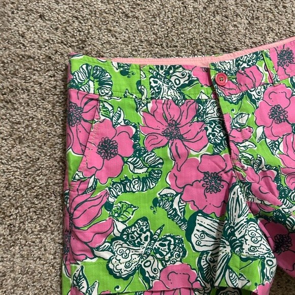 LILLY PULITZER The Callahan Shorts Bloomin' Cacoonin' Print Pink Green Floral 6 - Picture 3 of 9